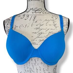 Victoria's Secret Blue T-Shirt Lightly Lined Bra 36C EUC